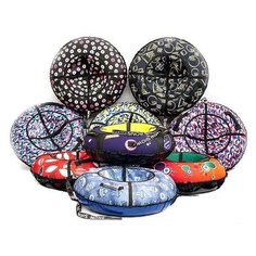 Санки "Ватрушка" Ткань/Пвх d=105/95 Стандарт принт Nika