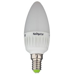 Лампа светодиодная Navigator 7 Вт E14 свеча С37 4000К естественный белый свет 176-264 В матовая пошагово диммируемая