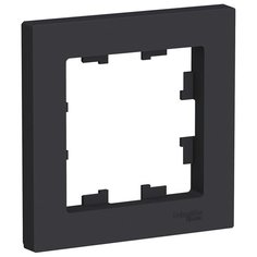 Рамка Schneider Electric Atlas Design ATN001001 одноместная универсальная карбон