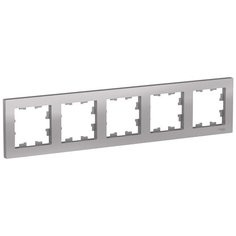 Рамка Schneider Electric Atlas Design ATN000305 пятиместная универсальная алюминий