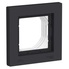 Рамка Schneider Electric Atlas Design ATN441001 одноместная универсальная карбон
