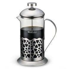 Френч-пресс Kelli KL-3073 (0,8 л) серебристый