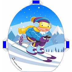 Ледянка Snowkid Лыжник, серый/голубой