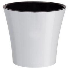 Горшок Santino с автополивом Arte, 19.5 х 17.5 см белый-черный