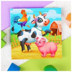 Развивающий пазл Школа талантов "Ферма", 15*15 см