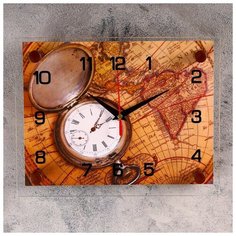 Рубин Часы настенные, серия: Интерьер, "Карта", 20х26 см