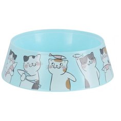Миска для кошек "Мур-мяу" 0,3л (голубой) Alternativa