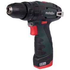Дрель-шуруповерт аккумуляторная ударная Metabo PowerMaxx SB, 12 В Li-ion 2х2 Ач
