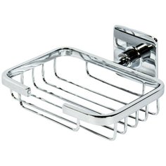 Мыльница подвесная «Square», стекло, цвет хром Fixsen