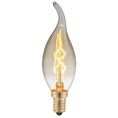 Лампа накаливания Elektrostandard «Эдисон E-C35T» E14 230 В 40 Вт свеча декоративная прозрачная 220 лм, тёплый белый свет