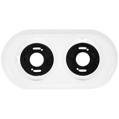 Рамка для розеток и выключателей Electraline 2 поста, цвет белый