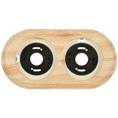 Рамка для розеток и выключателей Electraline 2 поста, цвет карельская сосна