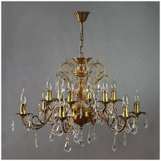 Подвесная люстра Ambiente Alicante 8888/6+6 AB Leaf Crystal