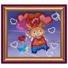 Набор для вышивания с магнитом абрис АРТ AMA-065 Влюбленный заяц 8х7 см Abris ART