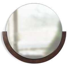 Зеркало настенное Mira D76 см темное дерево Umbra