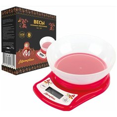 Кухонные весы Матрёна МА-187 (красный)