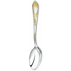 Ложка столовая Кольчугинский мельхиор "Жасмин" с позолотой