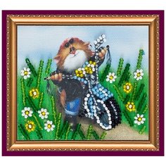 Набор для вышивания с магнитом абрис АРТ AMA-089 Байкер 8х7 см Abris ART