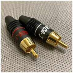 Разъем RCA (Комплект) Supra RCA-3 Plug Red/Blk Pair BULK