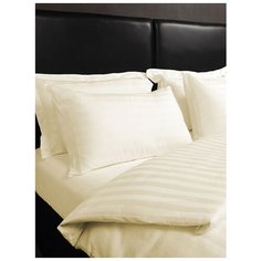 Постельное белье GoodNight Страйп-сатин 3x3 евро (с нав. 50х70) шампань