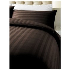 Постельное белье GoodNight Страйп-сатин 3x3 евро (с нав. 50х70) шоколадный