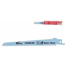 Пилка сабельная по дереву с гвоздями S150WM (1 шт WORTEX (пропил прямой, тонкий, для базовых работ) (SSB1510B0018)
