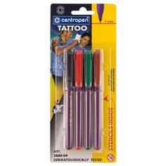 Фломастеры "Tattoo", 4 цвета Centropen