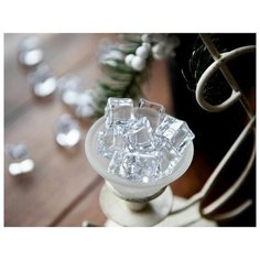 Камушки для декорирования ледяные кубики, акрил, прозрачные, 200 г, 2.8х2.5 см, (11 шт.), Kaemingk 522507-1