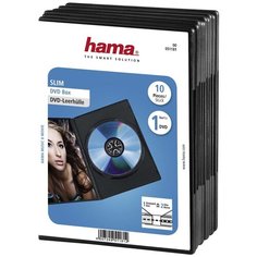 Коробка для CD/DVD Hama, H-51181, черный, 10 шт