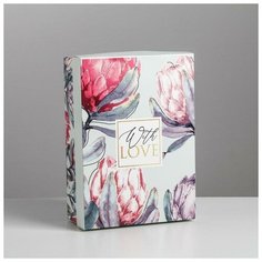 Коробка складная «Цветочная», 21 × 15 × 7 см / Подарок Дарите счастье