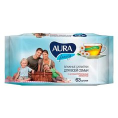 Влажные салфетки AURA Освежающие Для Всей Семьи