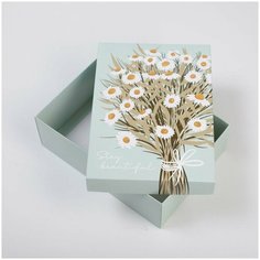 Коробка складная «Ромашки», 21 × 15 × 7 см Дарите счастье