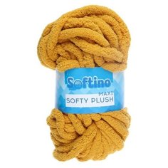 Пряжа Softino Softy plush maxi однотонный, 100 % полиэстер, 250 г, 22 м, ириска