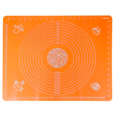 Коврик для запекания силиконовый Skiico Kitchenware 40х60 см / Коврик для раскатки теста Оранжевый