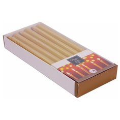 Свечи столовые металлик, золотые, 25 см (упаковка 12 шт.), Kaemingk 205600