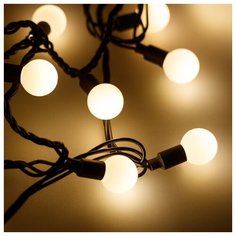 Светодиодная гирлянда ARD-BALL-CLASSIC-D23-10000-BLACK-80LED WARM (230V, 3.5W) (Ardecoled, IP65) Arlight