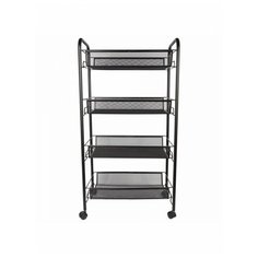 Этажерка Brabix Этажерка (тележка) офисно-бытовая, материал: металл, ШxГxВ: 43.5х26х83.5 см, черный