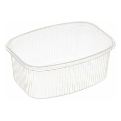 Одноразовый контейнер 500 мл, комплект 100 шт без крышки, 138х102 мм, прозрачные, ПП, юпласт, ЮУПМ3315