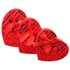 Корзина подарочная Yiwu Zhousima Crafts 2664239 / 2664240, 3 шт, красный