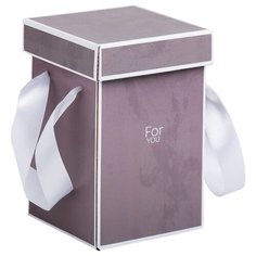 Коробка подарочная Дарите счастье Для тебя 10 х 18 х 10 см, фиолетовый