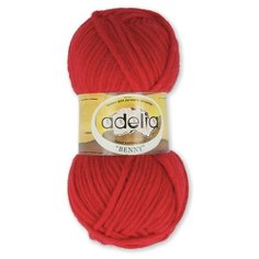 Пряжа Adelia "BENNY" 100% шерсть №771 красный - 5 мотков по 100 г