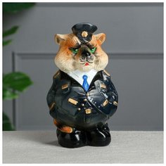 Копилка "Полицейский тигр". 22 см 6881151 Керамика ручной работы