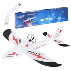 Самолет-планер Oubaoloon с пропеллером, Usb-шнур, в коробке (U035364Y)
