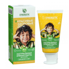 Зубная паста для детей Synergetic Натуральная Жёлтая от 3-6 лет 50 г
