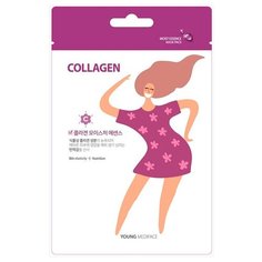 Маска для лица тканевая увлажняющая Young Mediface Collagen 25 г