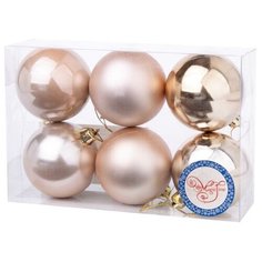 Набор елочных шаров Magic Time 78782/78783, золотой, 6 см, 6 шт.