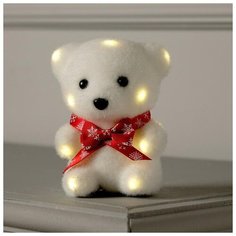 Фигурка Luazon Lighting Медведь в бабочке, 12 см, белый