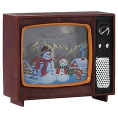 Фигурка Luazon Lighting Телевизор вишневый, Снеговики, 8 см, вишневый