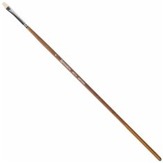Кисть BRAUBERG Classic, щетина №4, плоская, длинная ручка (200714) коричневый