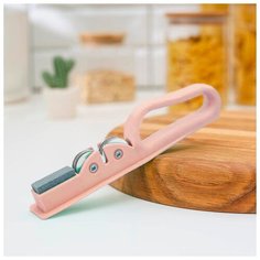 Точилка для ножей «Острое лезвие» Skiico Kitchenware 19×4.5 см / Станок для заточки и полировки ножей Розовый